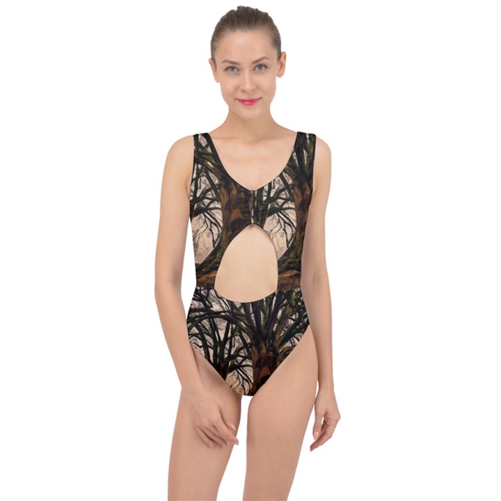 Ent Treant Trees Tree Bark Barks Center Cut Out Swimsuit