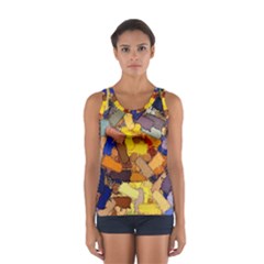 Texture Painting Plot Graffiti Sport Tank Top  by Pakrebo