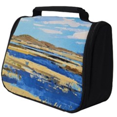 The Landscape Water Blue Painting Full Print Travel Pouch (big) by Pakrebo