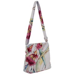 Plant Nature Flowers Foliage Zipper Messenger Bag