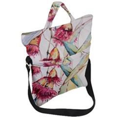 Plant Nature Flowers Foliage Fold Over Handle Tote Bag