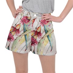 Plant Nature Flowers Foliage Stretch Ripstop Shorts