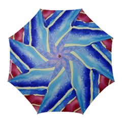 Painting Abstract Blue Pink Spots Golf Umbrellas by Pakrebo
