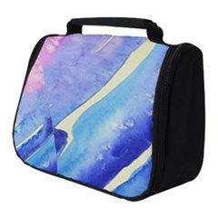 Painting Abstract Blue Pink Spots Full Print Travel Pouch (small) by Pakrebo