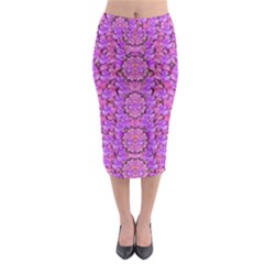 Paradise Blossom Tree On The Mountain High Midi Pencil Skirt by pepitasart