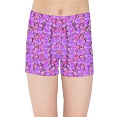 Paradise Blossom Tree On The Mountain High Kids  Sports Shorts by pepitasart