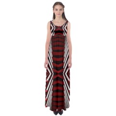 Red & White Stripes  Empire Waist Maxi Dress by WensdaiAmbrose