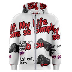 My Life Is Simple Men s Zipper Hoodie by Ergi2000