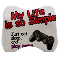 My Life Is Simple Velour Head Support Cushion by Ergi2000