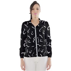 Scribbles Lines Drawing Picture Windbreaker (women)