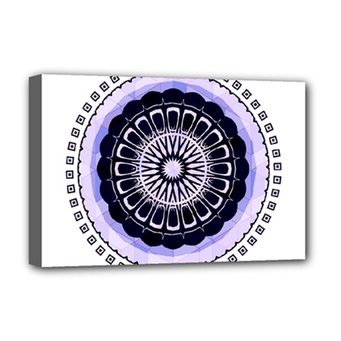 Design Circular Pattern Mandala Deluxe Canvas 18  X 12  (stretched) by Pakrebo
