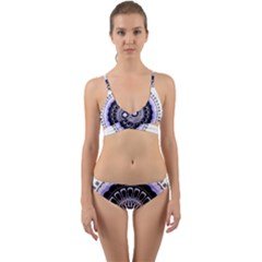 Design Circular Pattern Mandala Wrap Around Bikini Set by Pakrebo