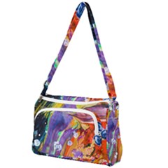 Abstract Modern Detail Color Front Pocket Crossbody Bag by Pakrebo