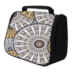 Gears Round Header Banner Cog Full Print Travel Pouch (small) by Pakrebo