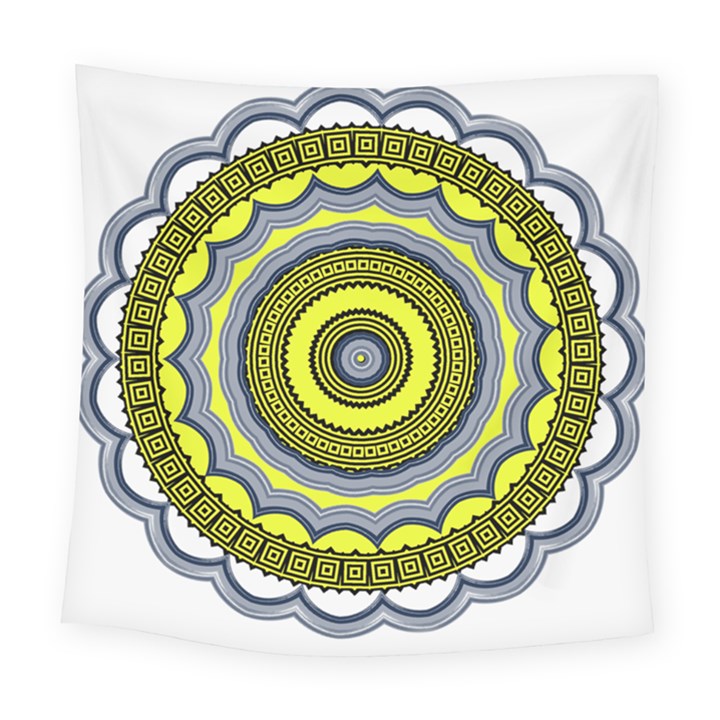 Mandala Pattern Round Ethnic Square Tapestry (Large)