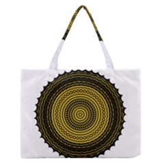 Design Circular Shape Round Zipper Medium Tote Bag by Pakrebo