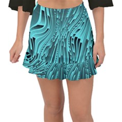 Design Backdrop Abstract Wallpaper Fishtail Mini Chiffon Skirt by Pakrebo