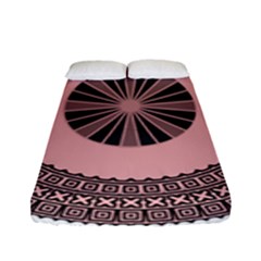 Design Circular Aztec Symbol Fitted Sheet (full/ Double Size) by Pakrebo