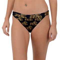 Dragon Motif Print Pattern Band Bikini Bottom by dflcprintsclothing