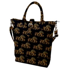 Dragon Motif Print Pattern Buckle Top Tote Bag by dflcprintsclothing