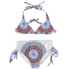 Pattern Design Circular Shape Kids  Classic Bikini Set by Pakrebo