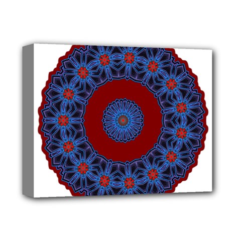 Mandala Pattern Round Ethnic Deluxe Canvas 14  x 11  (Stretched)