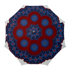 Mandala Pattern Round Ethnic Golf Umbrellas