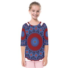 Mandala Pattern Round Ethnic Kids  Quarter Sleeve Raglan Tee