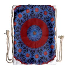 Mandala Pattern Round Ethnic Drawstring Bag (Large)