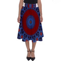 Mandala Pattern Round Ethnic Perfect Length Midi Skirt