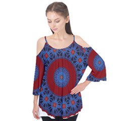 Mandala Pattern Round Ethnic Flutter Tees