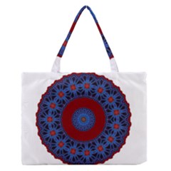 Mandala Pattern Round Ethnic Zipper Medium Tote Bag