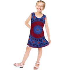 Mandala Pattern Round Ethnic Kids  Tunic Dress