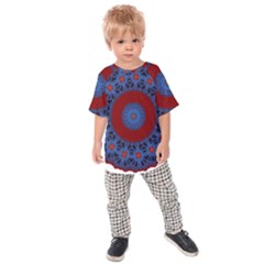 Mandala Pattern Round Ethnic Kids  Raglan Tee