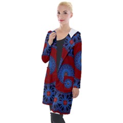 Mandala Pattern Round Ethnic Hooded Pocket Cardigan