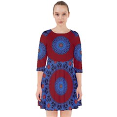 Mandala Pattern Round Ethnic Smock Dress