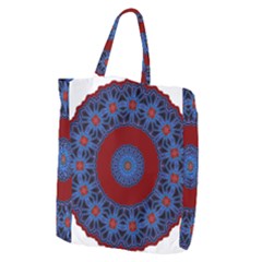 Mandala Pattern Round Ethnic Giant Grocery Tote