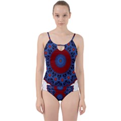 Mandala Pattern Round Ethnic Cut Out Top Tankini Set