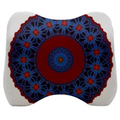 Mandala Pattern Round Ethnic Velour Head Support Cushion