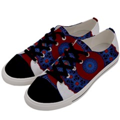 Mandala Pattern Round Ethnic Men s Low Top Canvas Sneakers