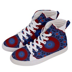 Mandala Pattern Round Ethnic Women s Hi-Top Skate Sneakers