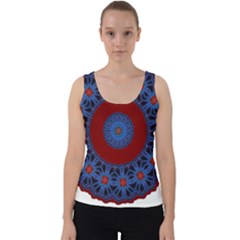 Mandala Pattern Round Ethnic Velvet Tank Top