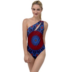 Mandala Pattern Round Ethnic To One Side Swimsuit