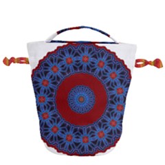 Mandala Pattern Round Ethnic Drawstring Bucket Bag