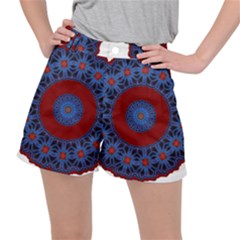 Mandala Pattern Round Ethnic Stretch Ripstop Shorts