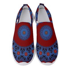 Mandala Pattern Round Ethnic Women s Slip On Sneakers