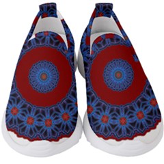 Mandala Pattern Round Ethnic Kids  Slip On Sneakers