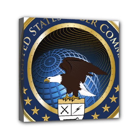 Seal Of United States Cyber Command Mini Canvas 6  X 6  (stretched)