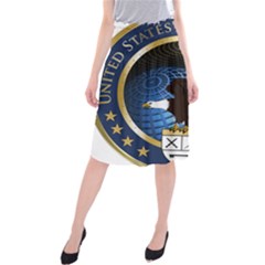 Seal Of United States Cyber Command Midi Beach Skirt by abbeyz71