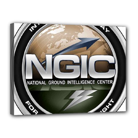 Seal Of National Ground Intelligence Center Canvas 16  X 12  (stretched) by abbeyz71